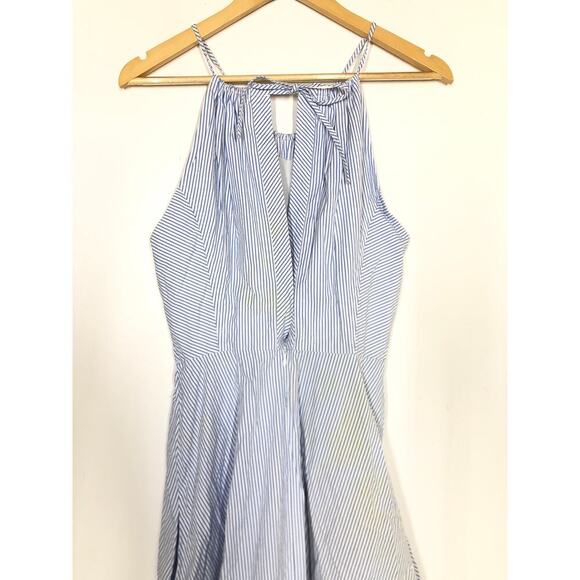 Jason Wu Apron Dress Sleeveless Fit & Flare Striped Blue & White 0 - Picture 5 of 9